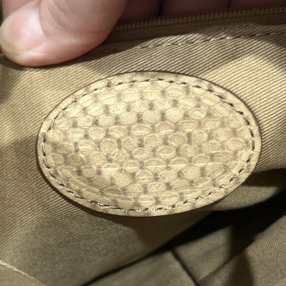 Fossil Brown Leather Crossbody Cowhide Purse Tan Brown Zipper Closure - Picture 8 of 12